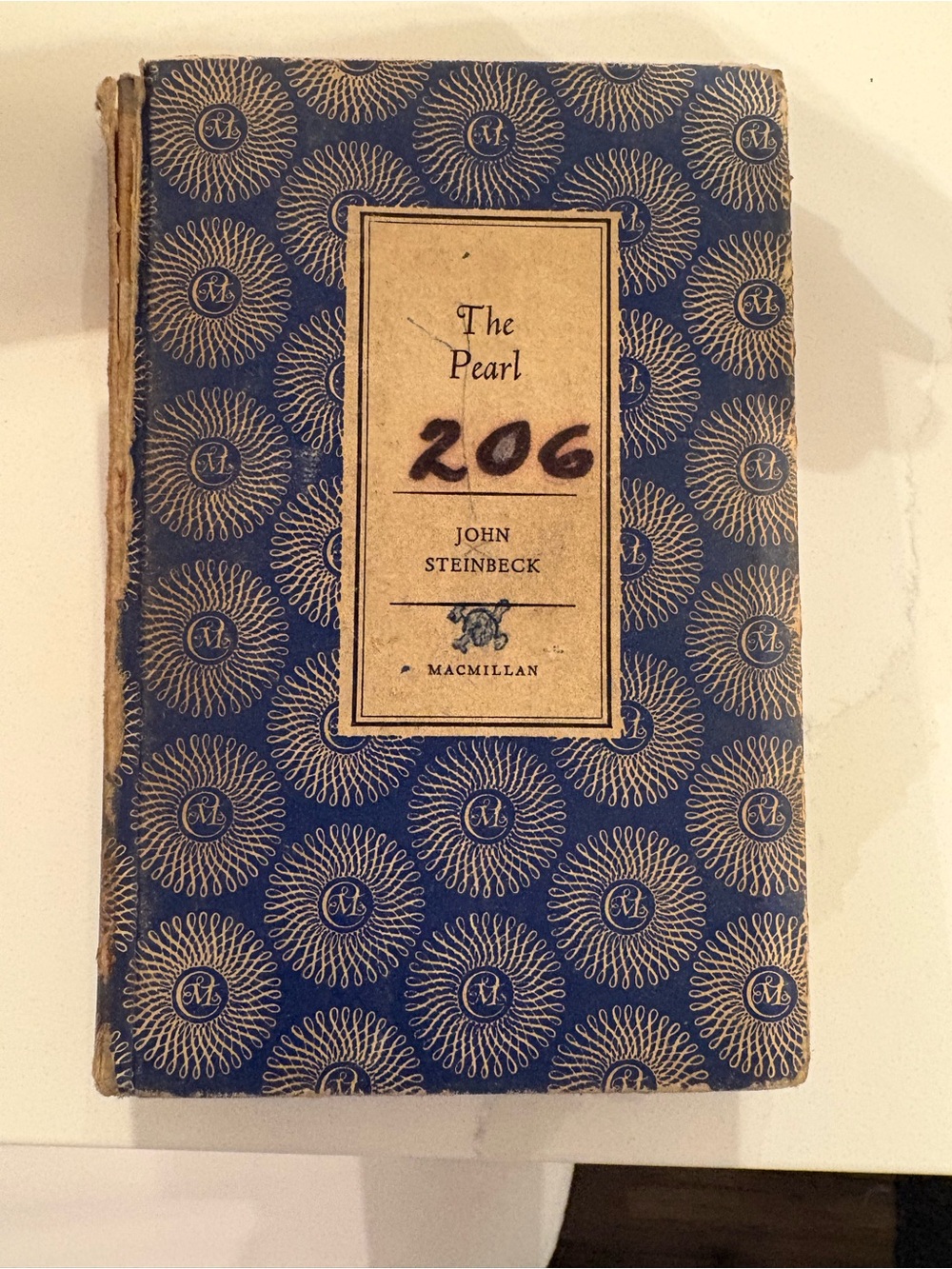 Vintage John Steinbeck hardcover book, “The Pearl”